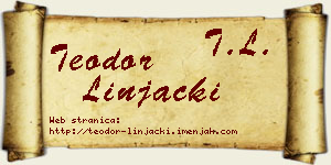 Teodor Linjački vizit kartica
